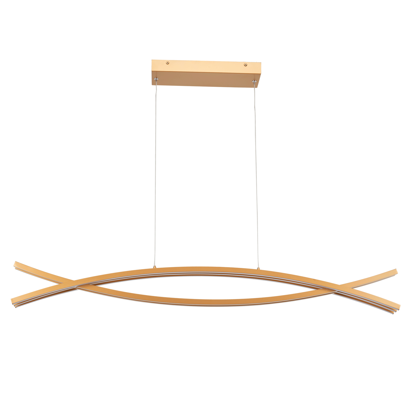10017PN-GLD Wishbone Crossed Frame Pendant