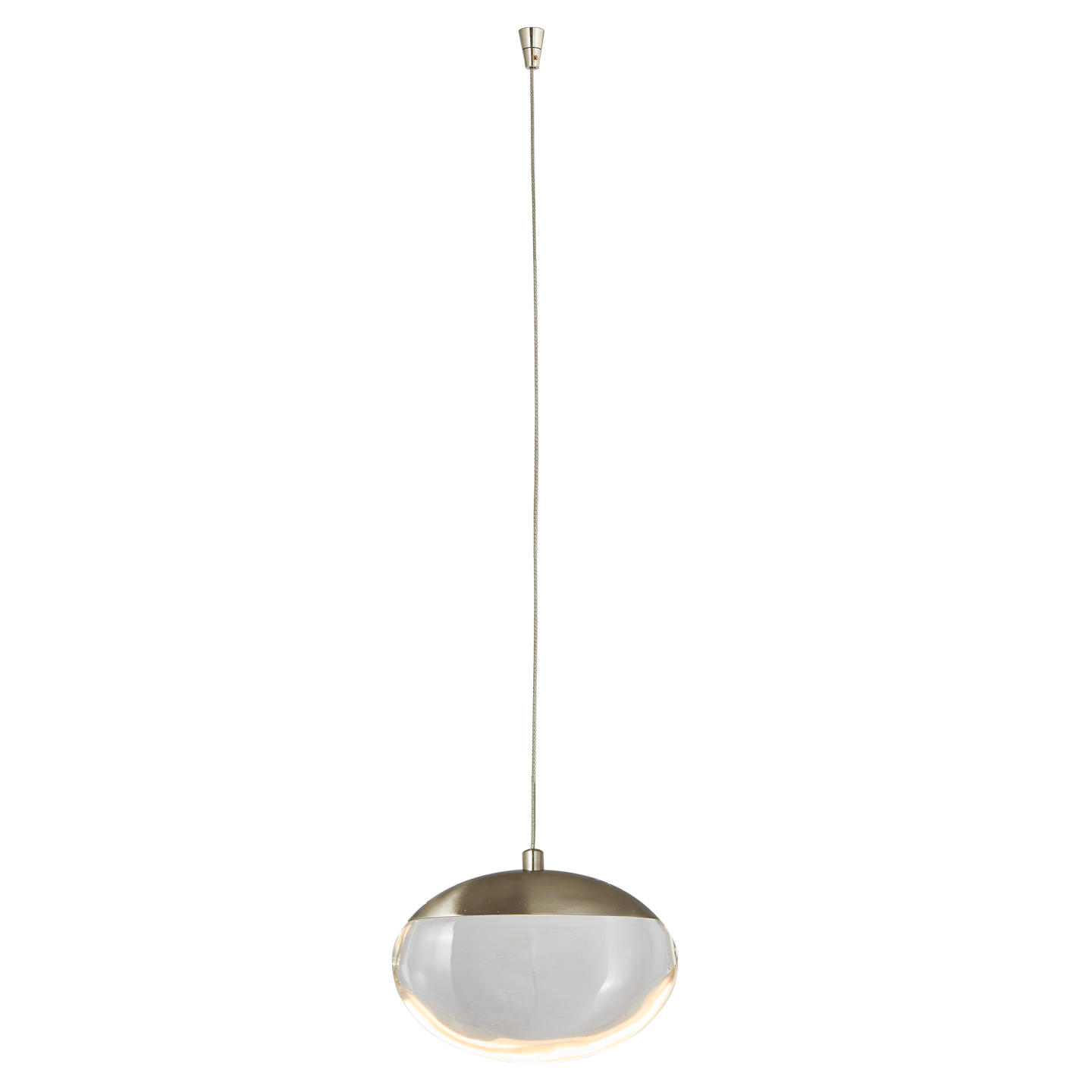 Teardrop Crystal Glass Pendant Includes 120" Cord and Uni-Jack Plug