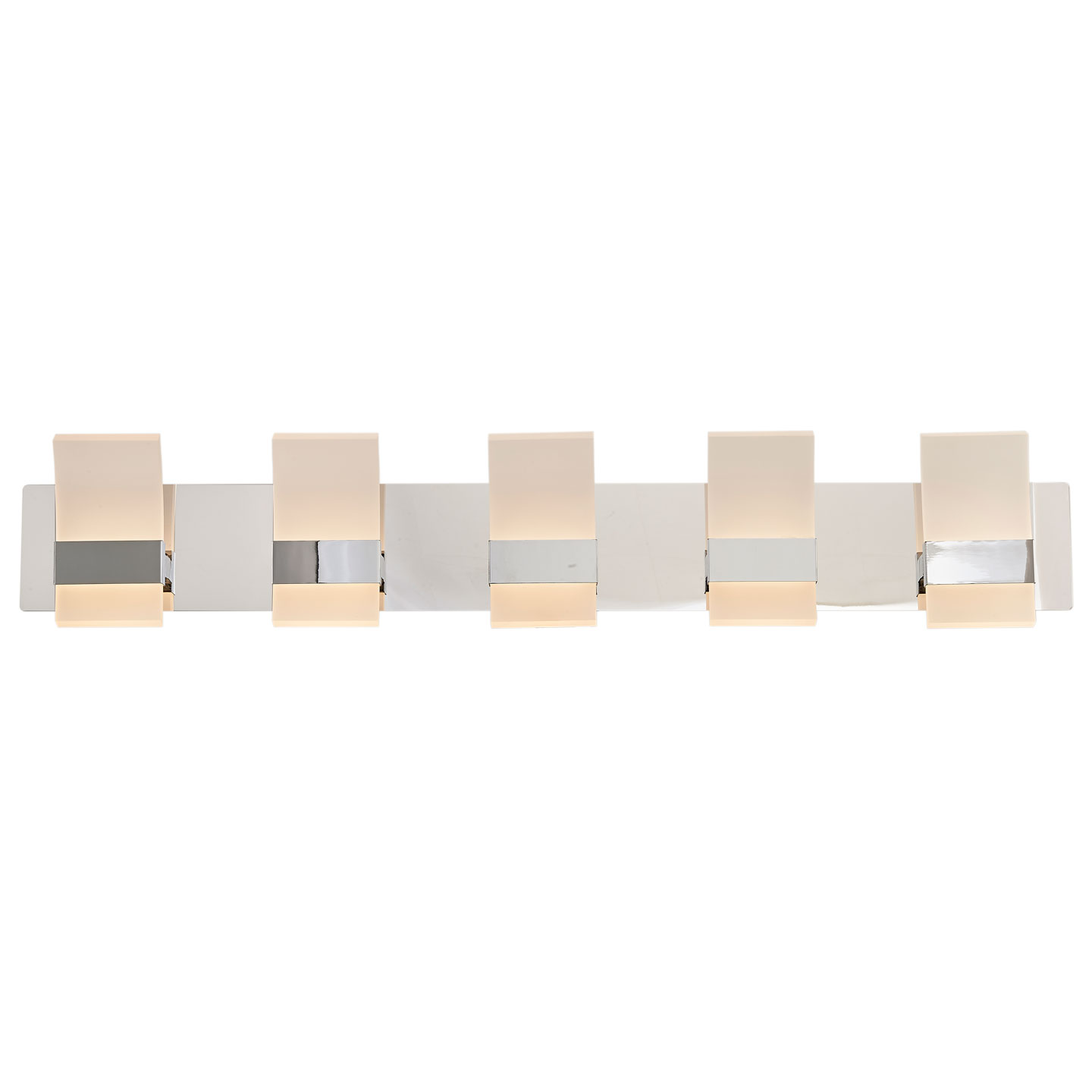 4 Light Curved Frosted Acrylic Edge Lit Vanity