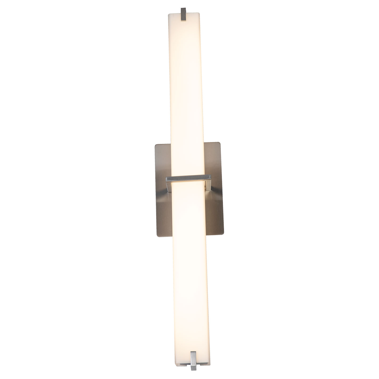 26" Vertical or Horizontal Mount Square Glass Vanity-Wall Fixture with High Output Dimmable LED
