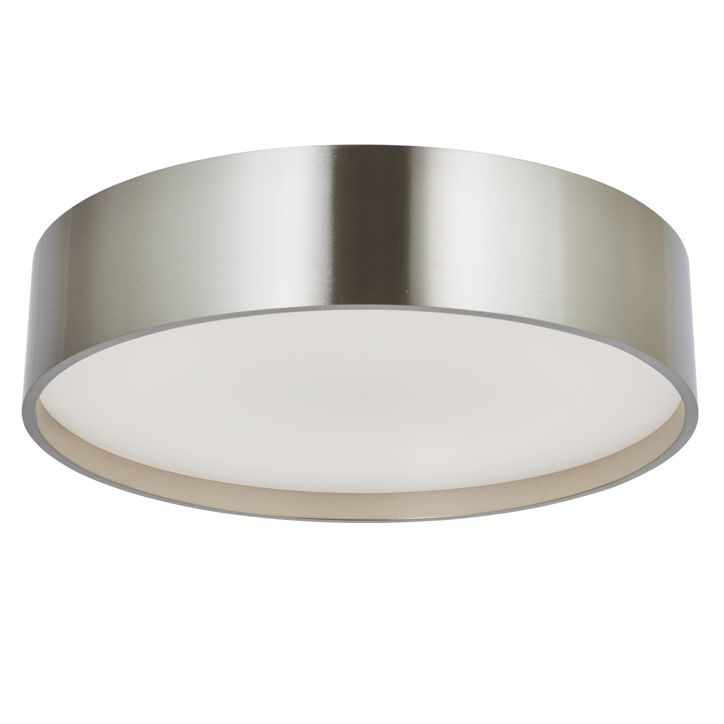 10" 3CCT Metal Cylinder and Frosted Glass Flushmount