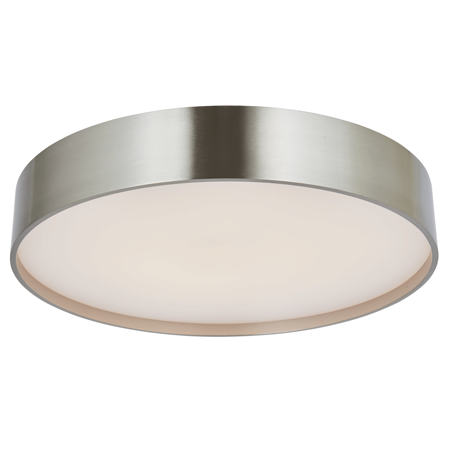 14" 3CCT Metal Cylinder and Frosted Glass Flushmount
