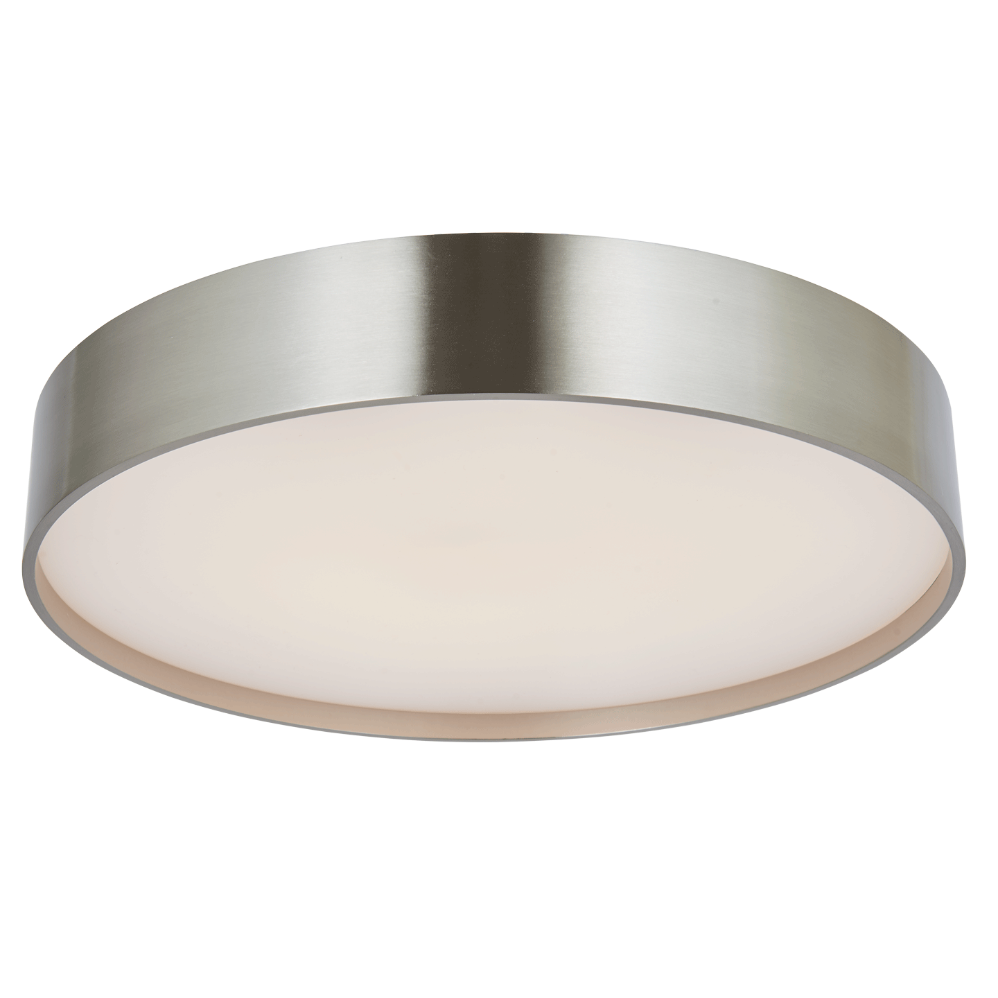 14" 3CCT Metal Cylinder and Frosted Glass Flushmount