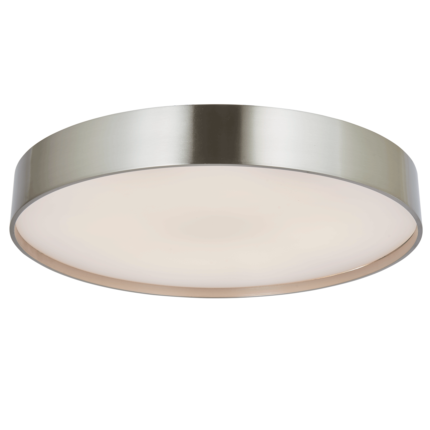 17" 3CCT Metal Cylinder and Frosted Glass Flushmount
