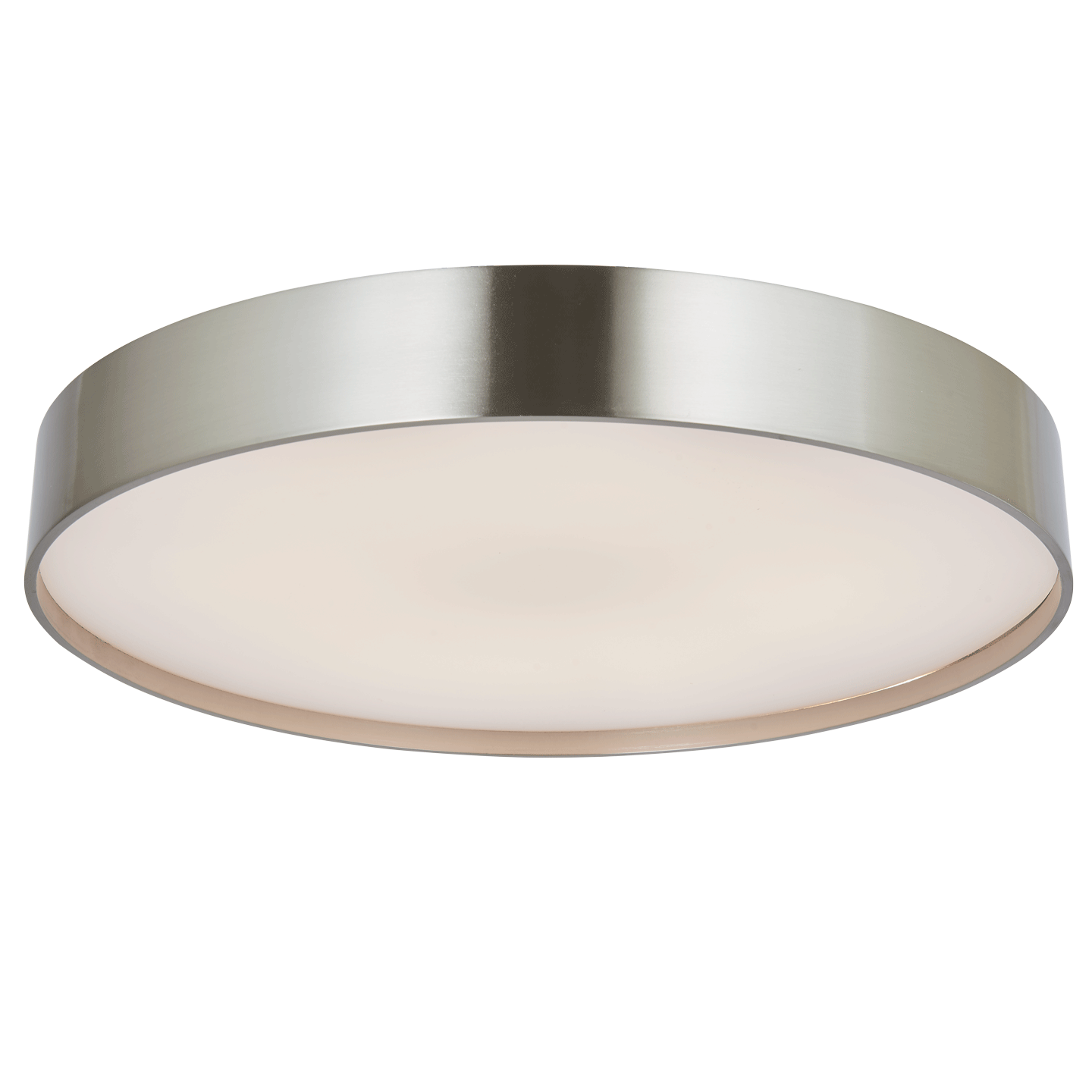 17" 3CCT Metal Cylinder and Frosted Glass Flushmount