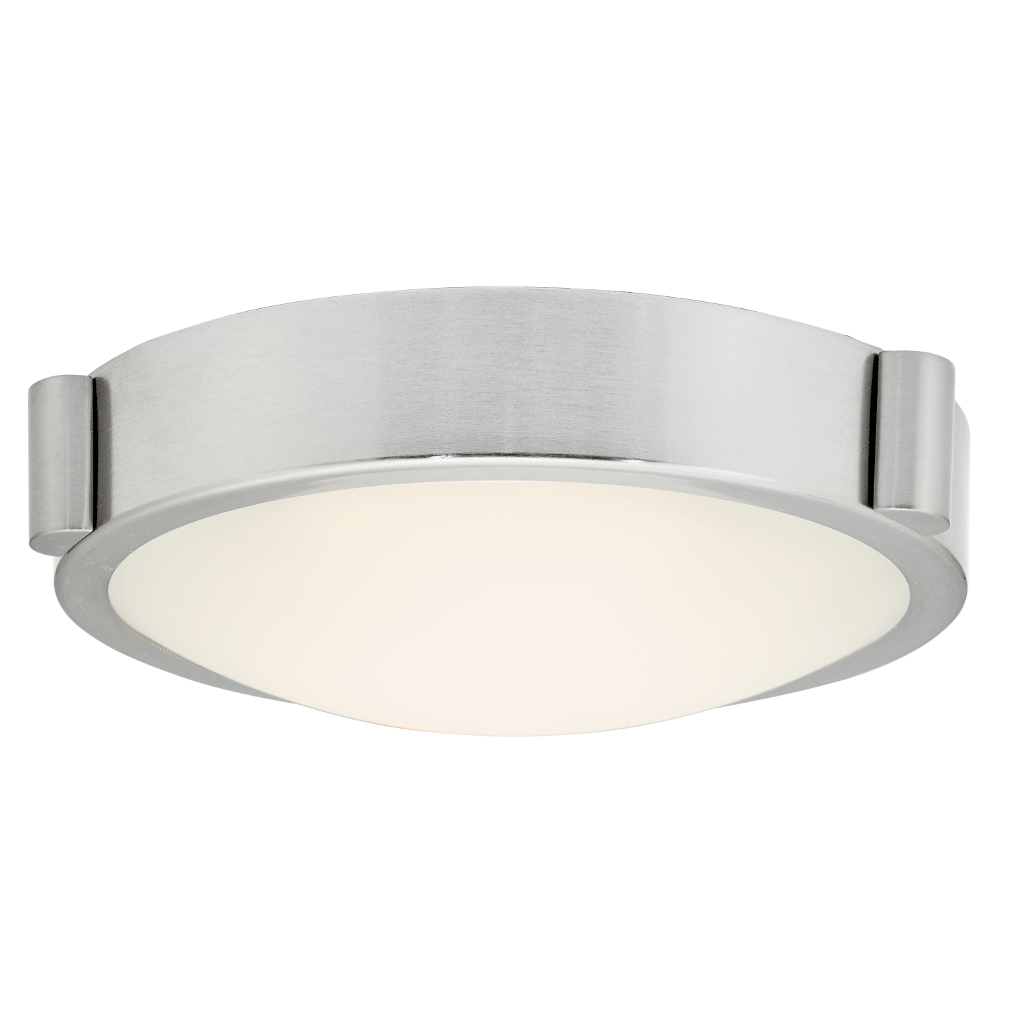 8" Low Profile Frosted Glass Flushmount with High Output Dimmable LED