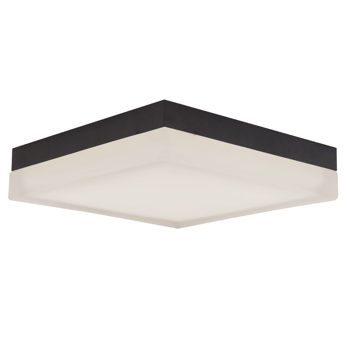 12" Square Moulded Glass Flushmount