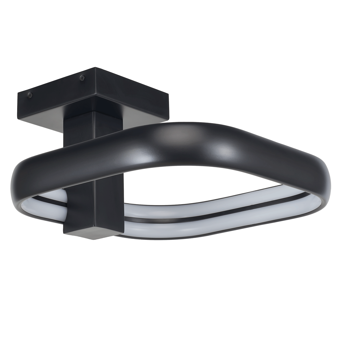 30086FM-MB Rave Dual LED Off-Set Square Semi-Flushmount