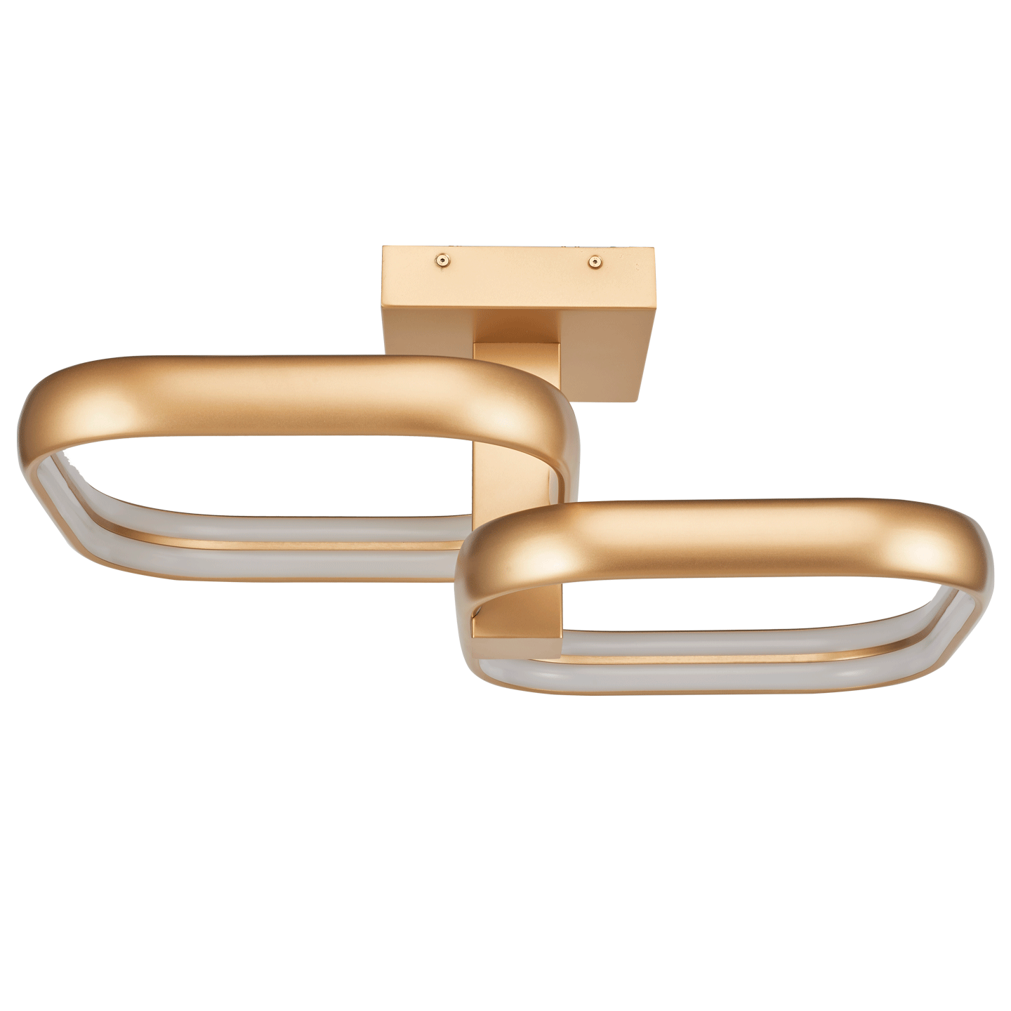 30087FM-GLD Rave Dual LED Off-Set Twin Square Semi-Flushmount