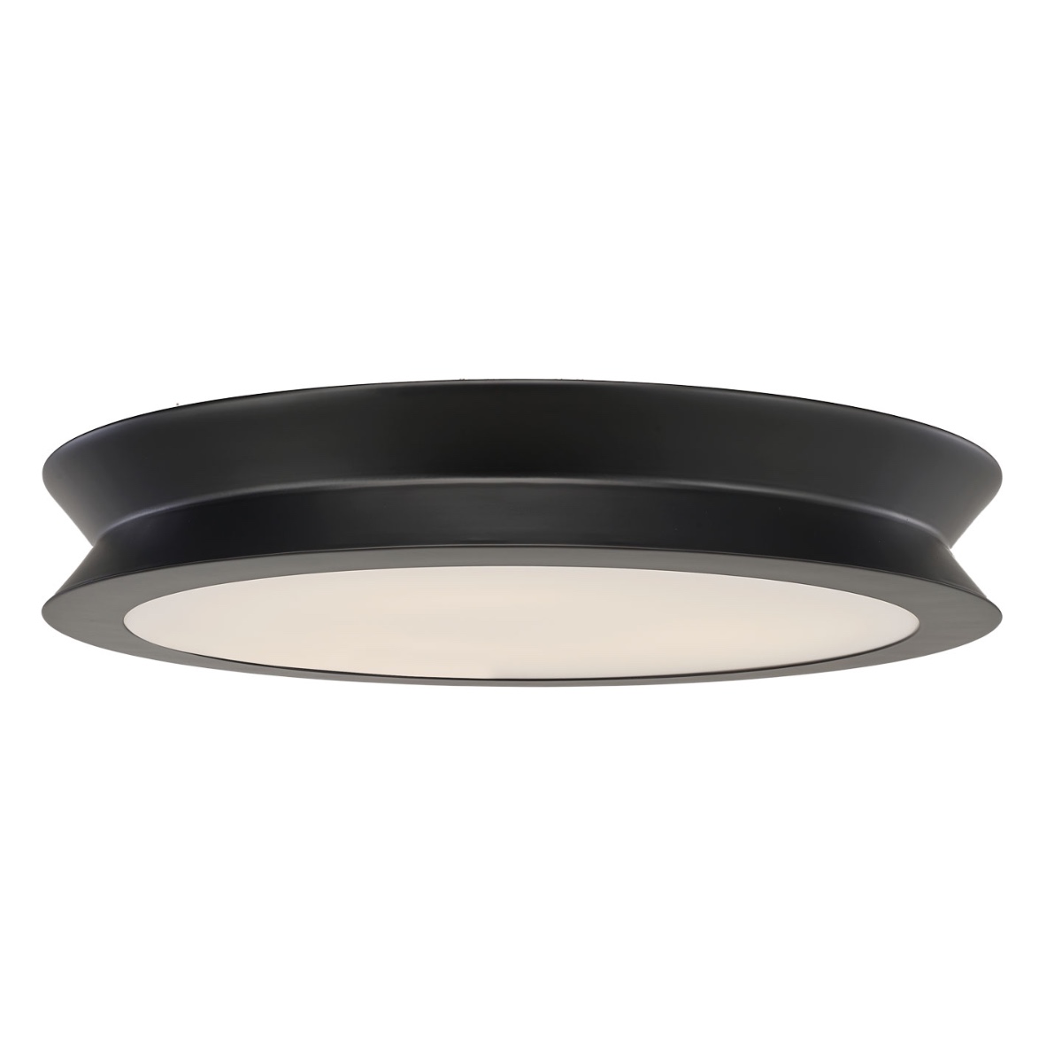 16" Diameter Curved Spun Metal Flushmount