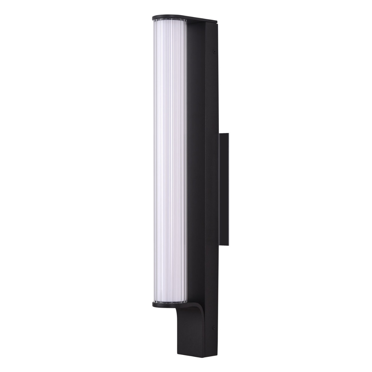 24 Inch Marine Grade Wet Location Wall Fixture with Ribbed Frosted Glass Diffuser