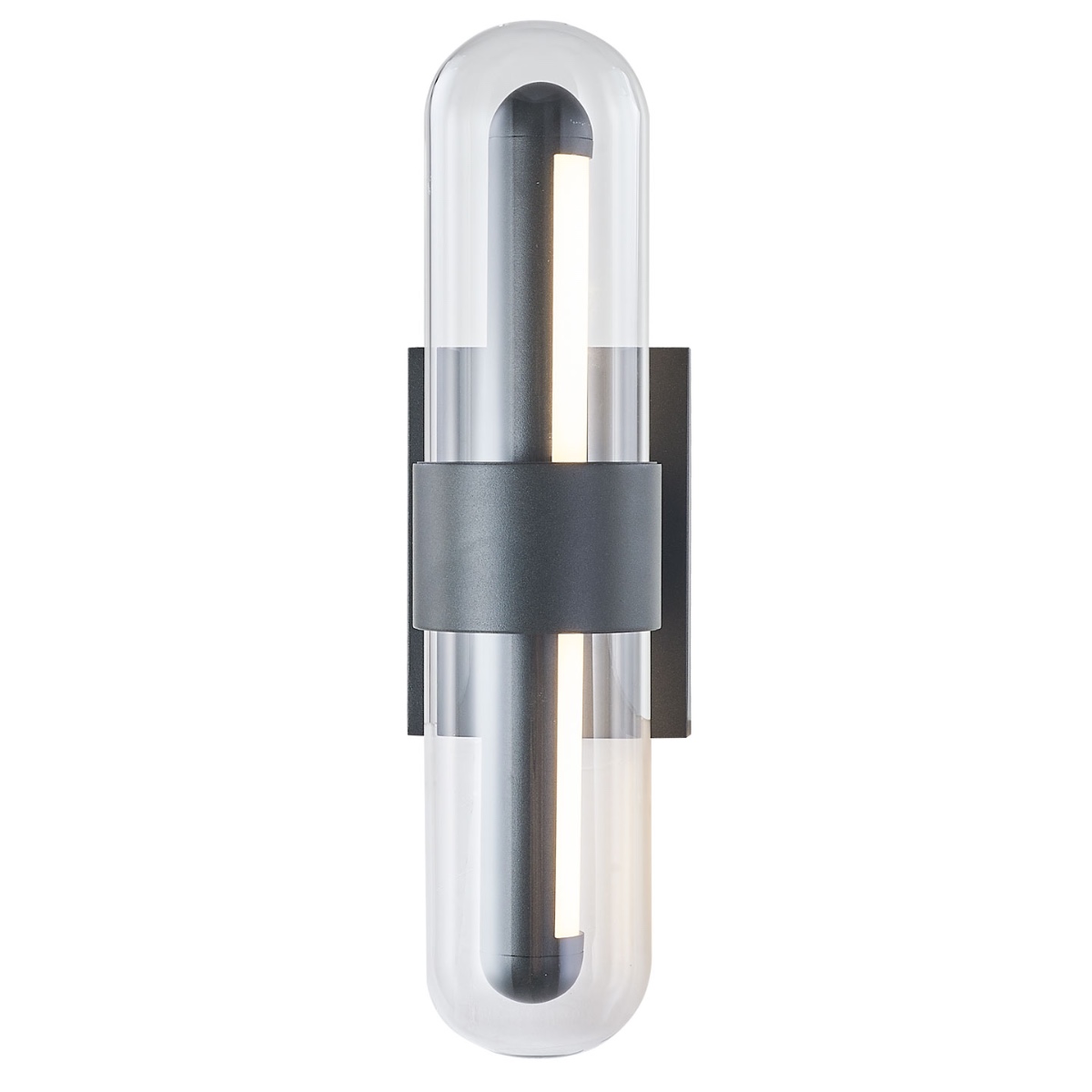 16" Wet Location Glass Tube Wall Fixture