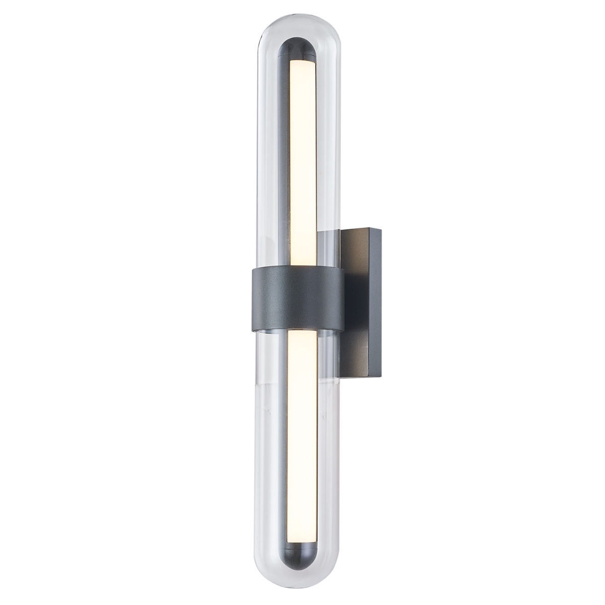 23" Wet Location Glass Tube Wall Fixture